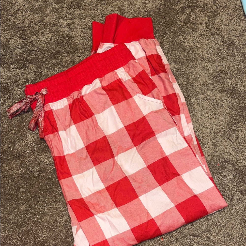 Jasmine & Ginger Red and White Plaid Pajama Pants